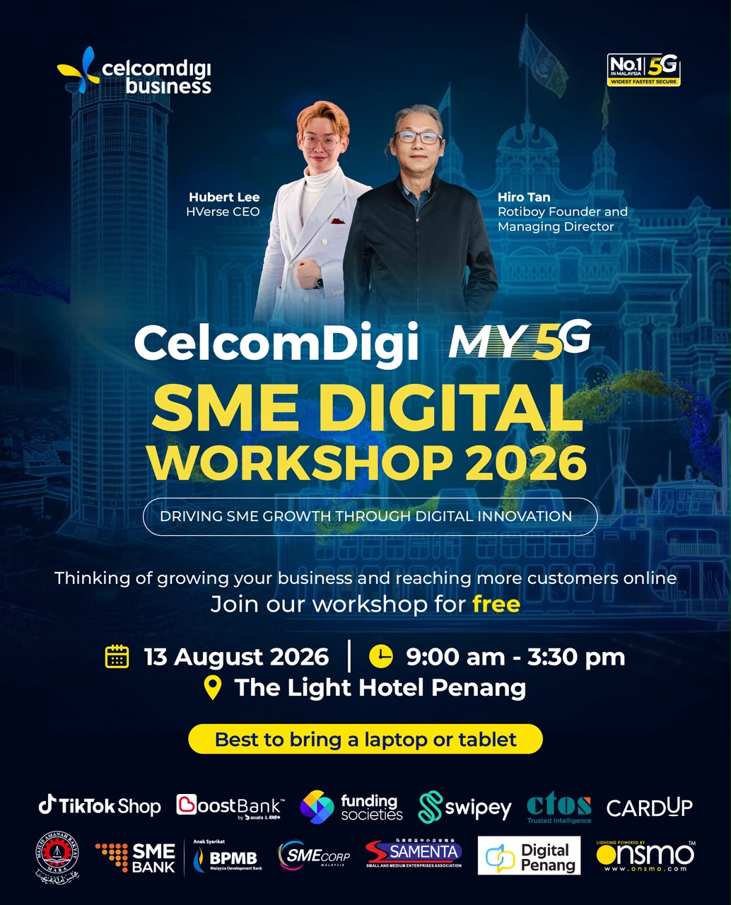 CelcomDigi MY5G SME Digital Workshop 2026 Penang - 13 August 2026 at The Light Hotel